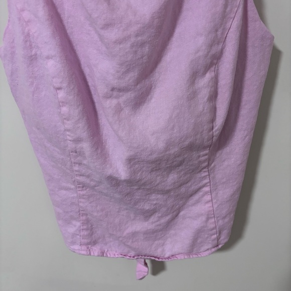 Hollister linen-blend open-back top rose quartz size Medium - Picture 6 of 9